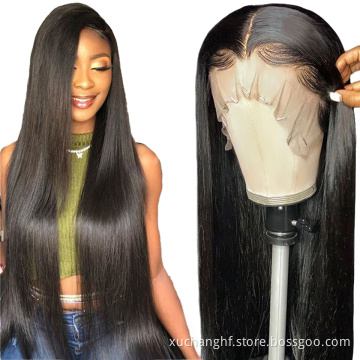 30 32 34 36 38 40 50 inch Human Lace Frontal Wig Vendors Straight Virgin Brazilian Lace Front Human Hair Wigs For Black Women